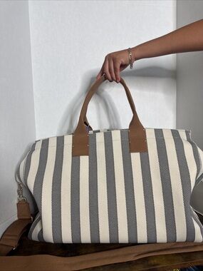 ROTHYS Rothy's The Weekender Travel Bag Tote Cabana Stripe Large NEW Rare No Box